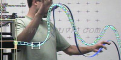 Measurand ShapeTape: light weight, wearable, fibre optic flexible 3D strips.